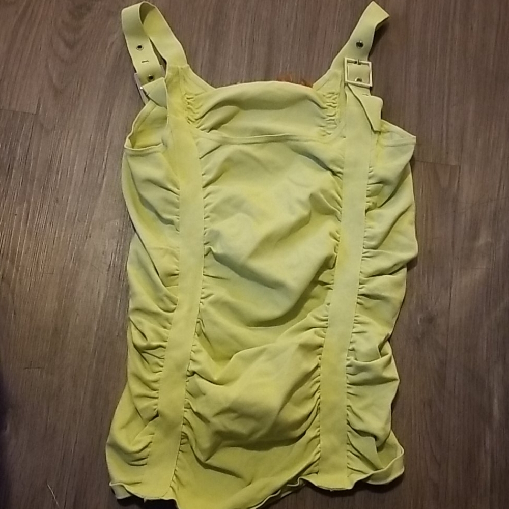 Lime green cropped top